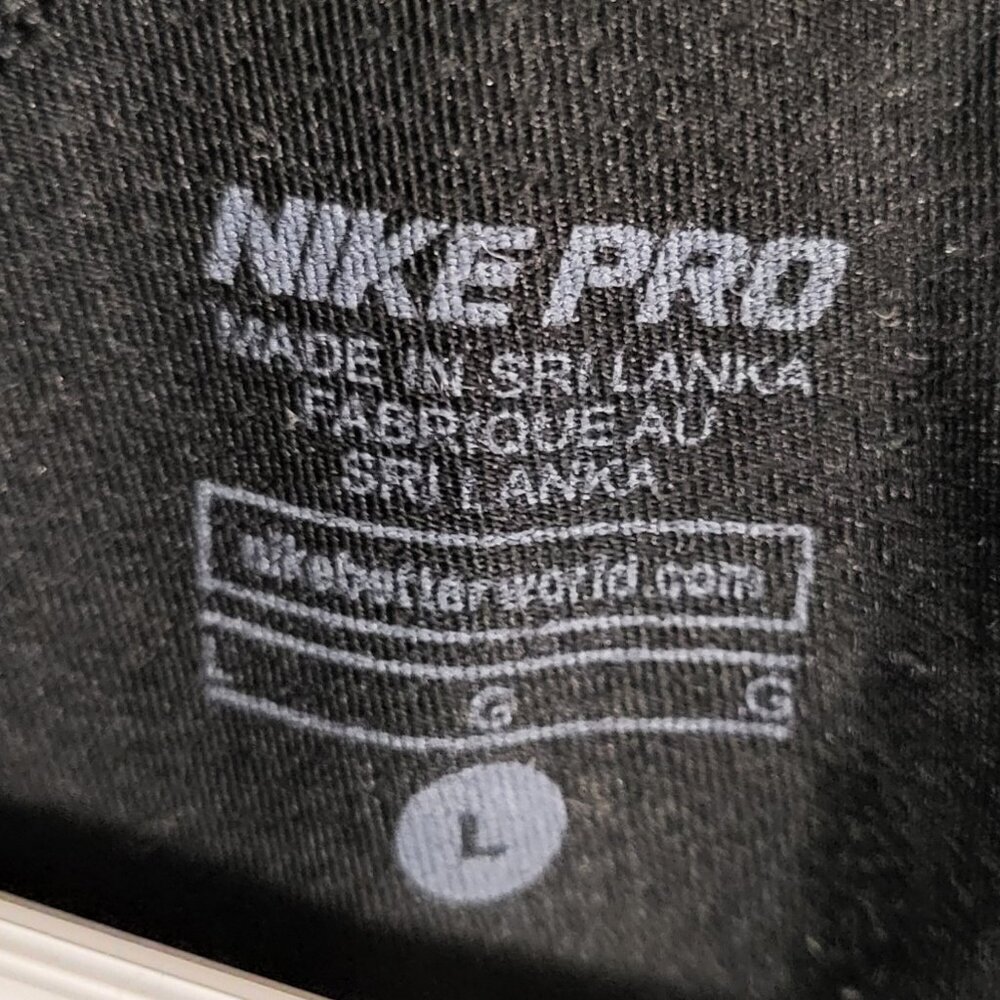 Nike Running Training Top Ribbed Material TIGHT FIT Size L - Picture 4 of 6